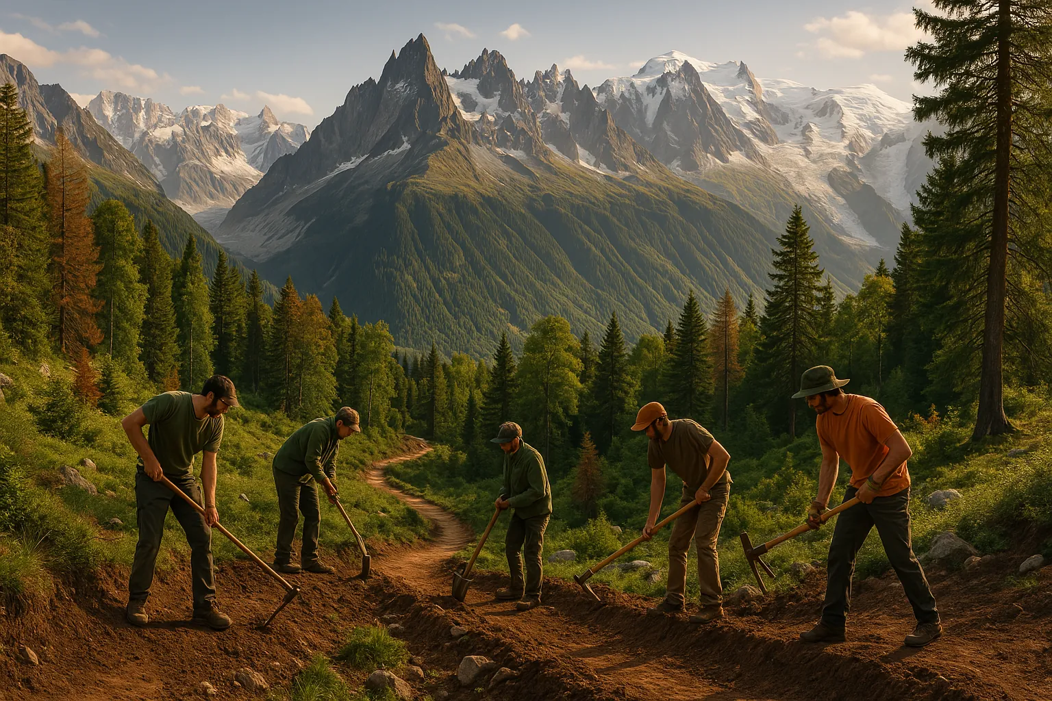 Mountain bike trail background