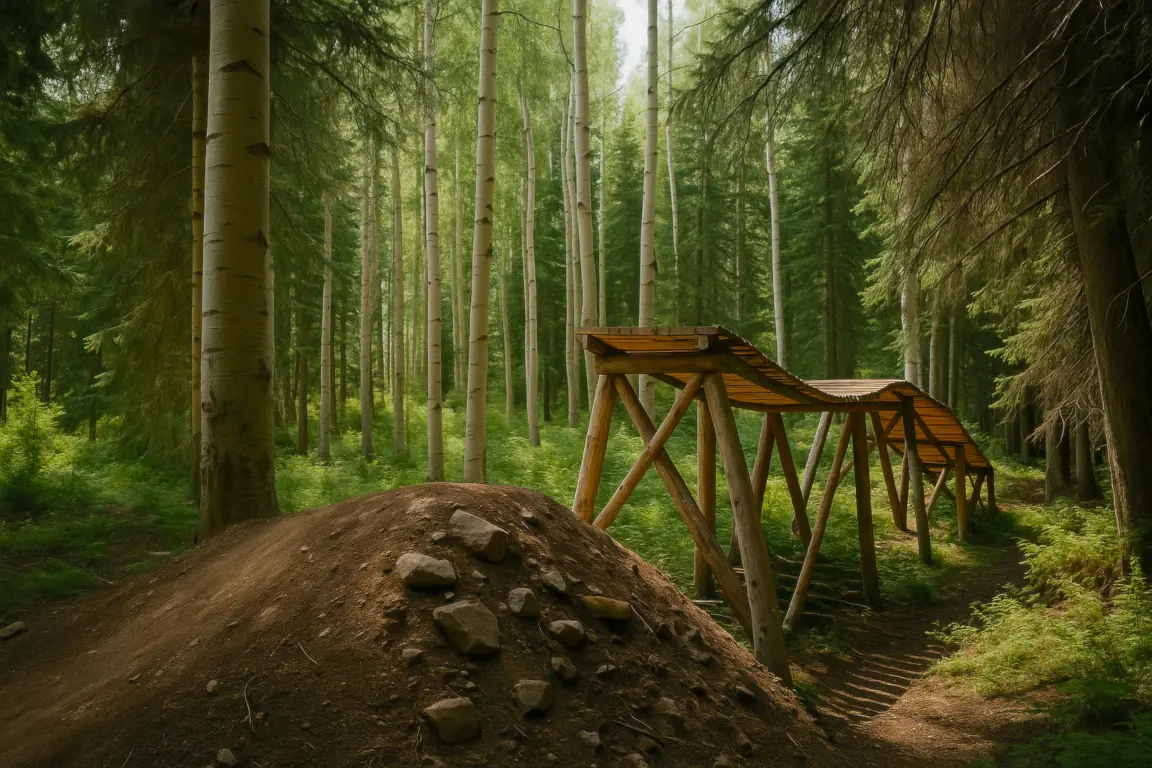 Professional trail planners using GPS technology and topographic maps to assess terrain and plan sustainable mountain bike trail routes through diverse landscapes